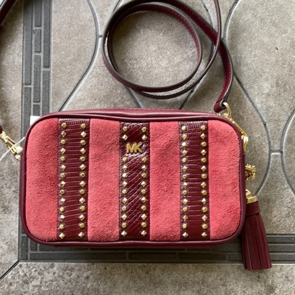 Michael Kors Small Camera Bag Ox Blood North/South